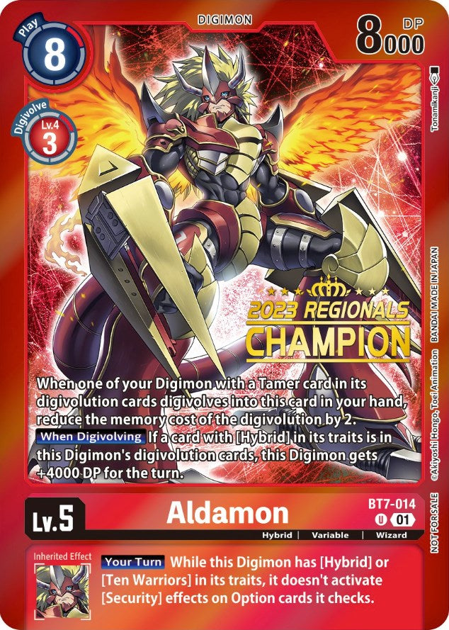 Aldamon [BT7-014] (2023 Regionals Champion) [Next Adventure Promos] | Black Swamp Games