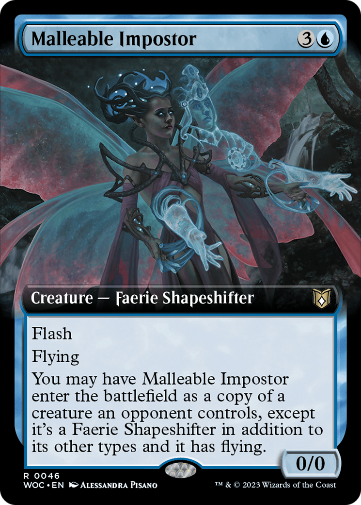 Malleable Impostor (Extended Art) [Wilds of Eldraine Commander] | Black Swamp Games