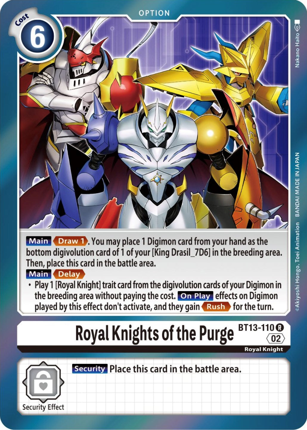 Royal Knights of the Purge [BT13-110] [Versus Royal Knights Booster] | Black Swamp Games