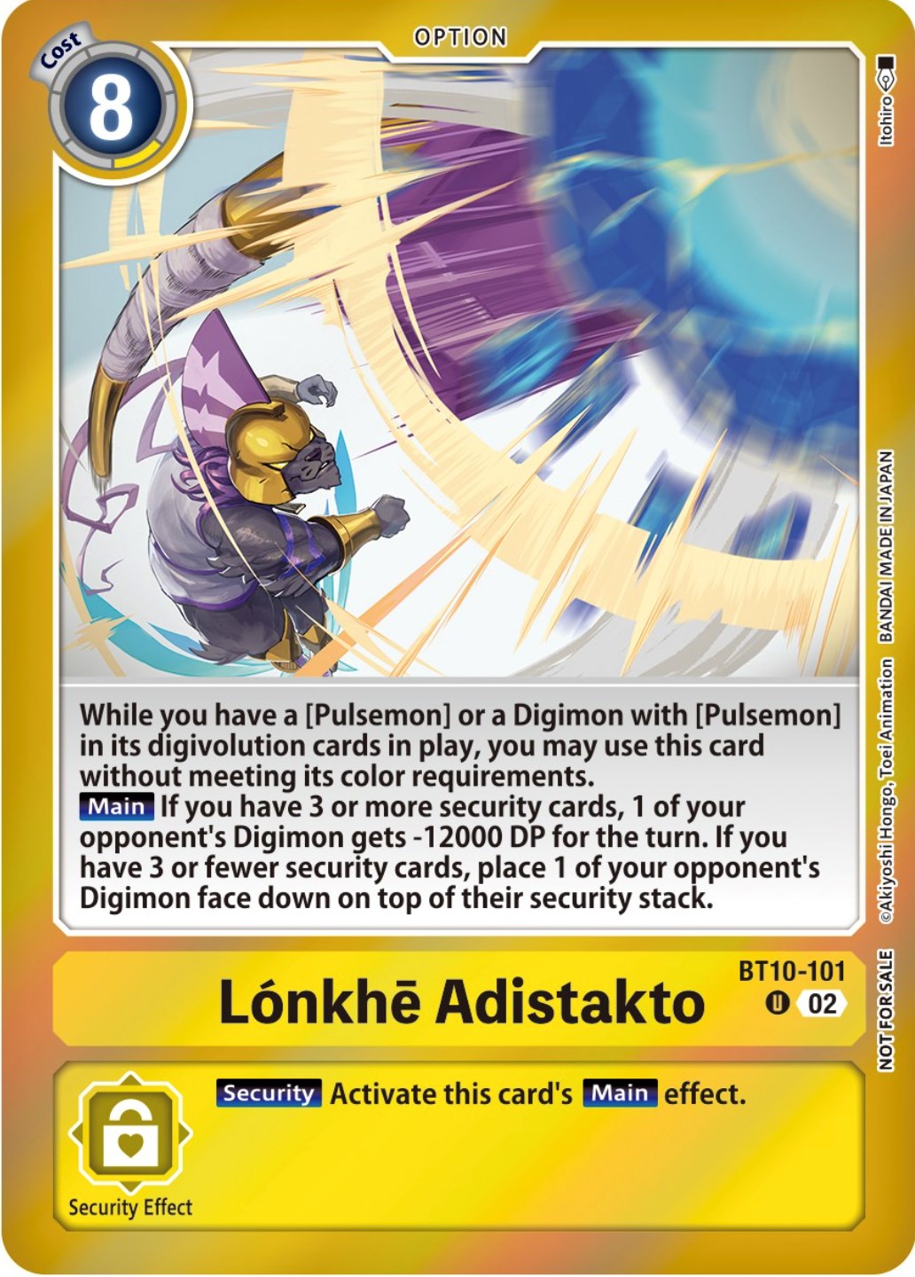 Lonkhe Adistakto [BT10-101] (Event Pack 5) [Xros Encounter Pre-Release Cards] | Black Swamp Games