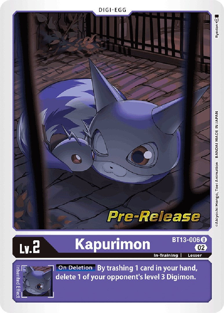 Kapurimon [BT13-006] [Versus Royal Knight Booster Pre-Release Cards] | Black Swamp Games