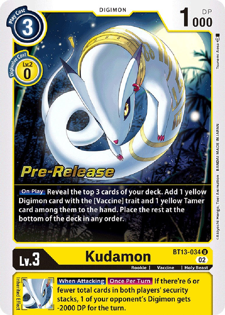 Kudamon [BT13-034] [Versus Royal Knight Booster Pre-Release Cards] | Black Swamp Games