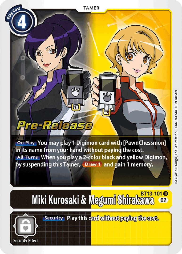 Miki Kurosaki & Megumi Shirakawa [BT13-101] [Versus Royal Knight Booster Pre-Release Cards] | Black Swamp Games