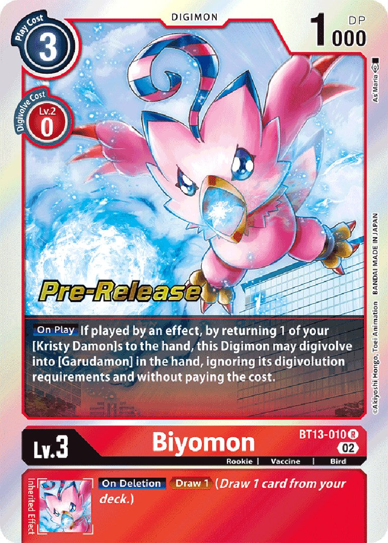 Biyomon [BT13-010] [Versus Royal Knight Booster Pre-Release Cards] | Black Swamp Games