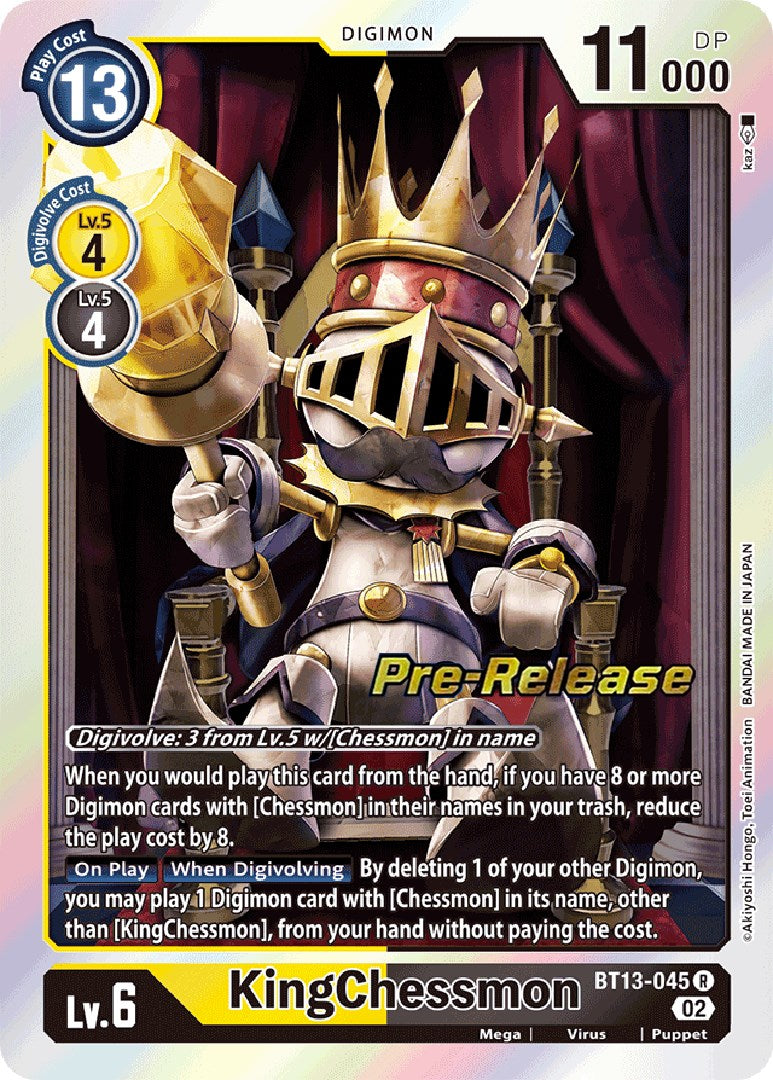 KingChessmon [BT13-045] [Versus Royal Knight Booster Pre-Release Cards] | Black Swamp Games