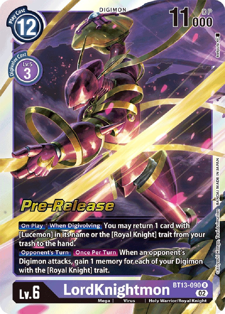 LordKnightmon [BT13-090] [Versus Royal Knight Booster Pre-Release Cards] | Black Swamp Games