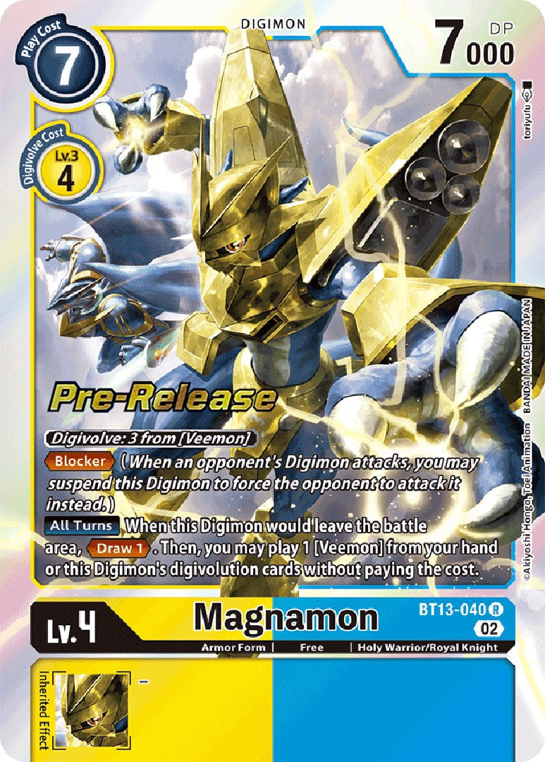 Magnamon [BT13-040] [Versus Royal Knight Booster Pre-Release Cards] | Black Swamp Games