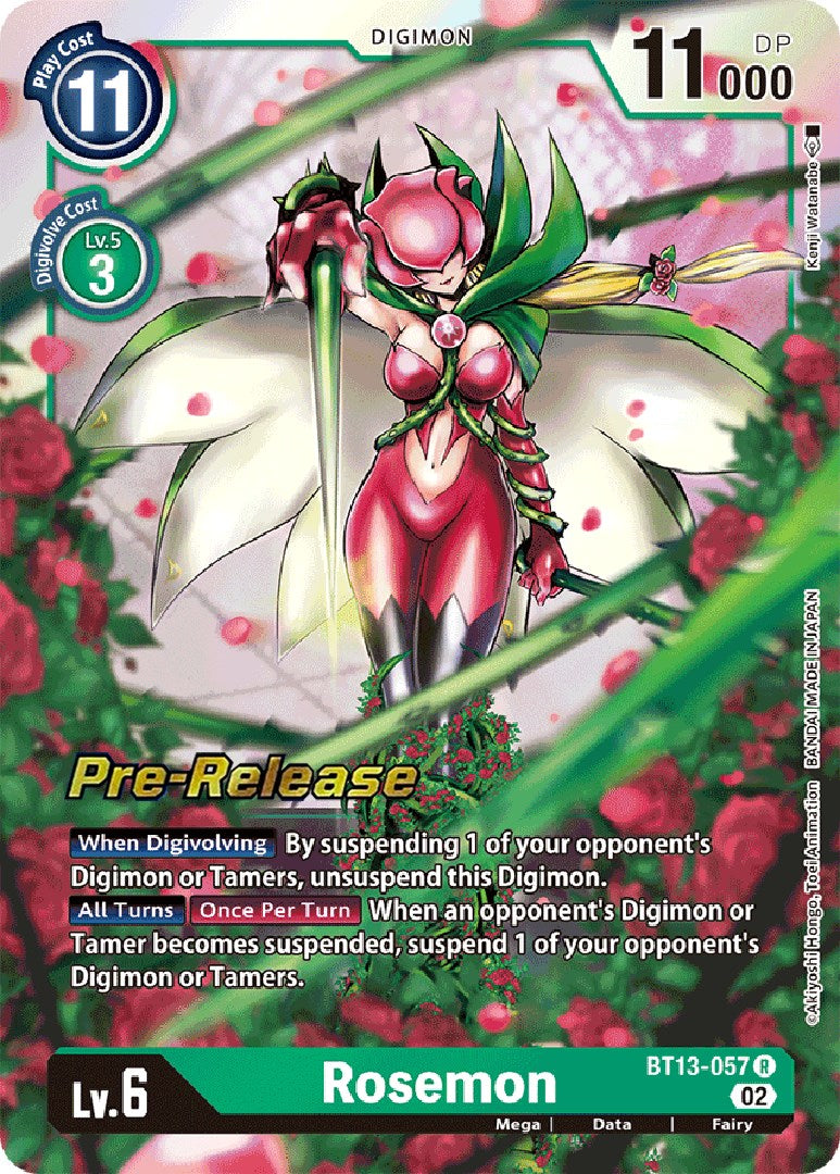 Rosemon [BT13-057] [Versus Royal Knight Booster Pre-Release Cards] | Black Swamp Games