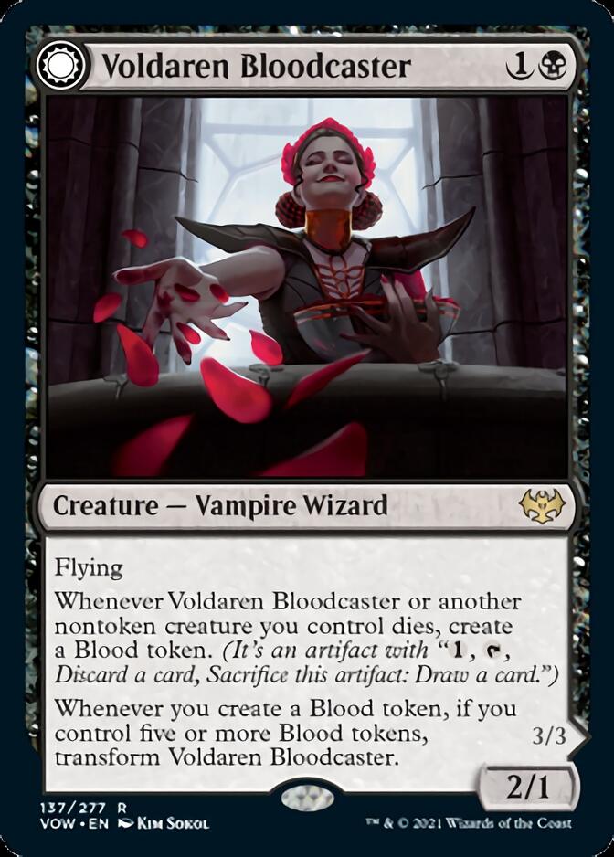 Voldaren Bloodcaster // Bloodbat Summoner [Innistrad: Crimson Vow] | Black Swamp Games