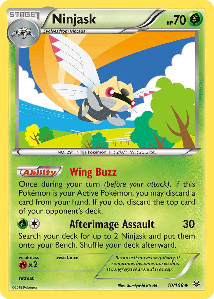 Ninjask (10/108) [XY: Roaring Skies] | Black Swamp Games