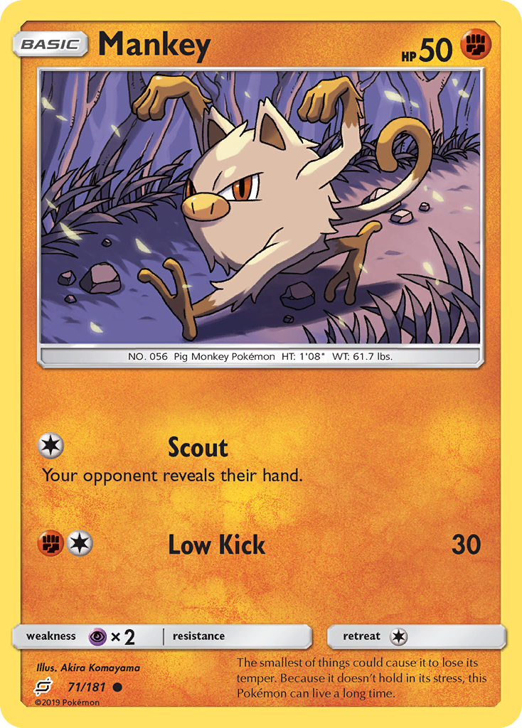 Mankey (71/181) [Sun & Moon: Team Up] | Black Swamp Games