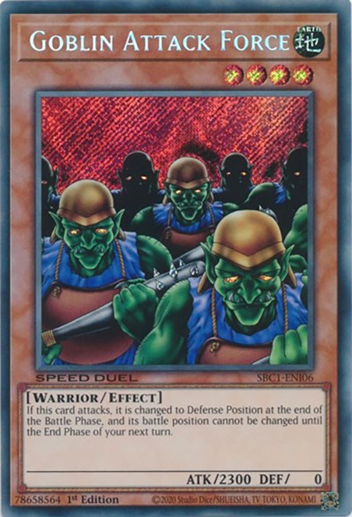 Goblin Attack Force [SBC1-ENI06] Secret Rare | Black Swamp Games