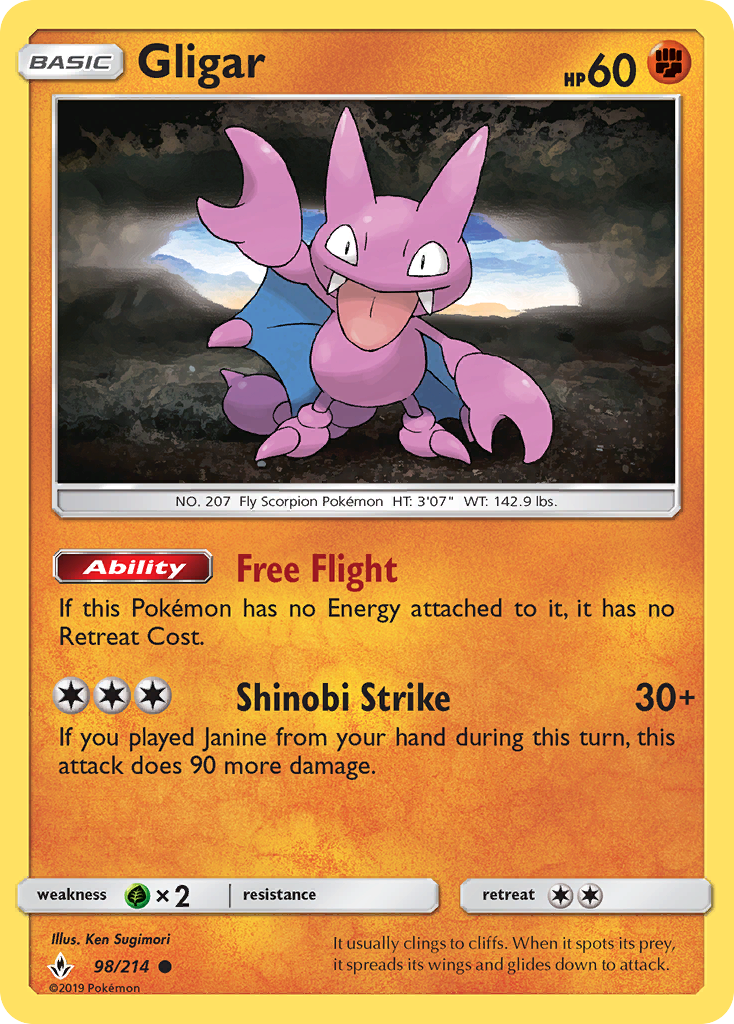 Gligar (98/214) [Sun & Moon: Unbroken Bonds] | Black Swamp Games