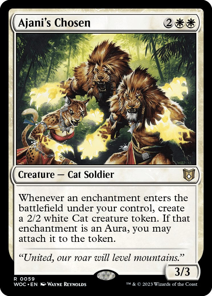 Ajani's Chosen [Wilds of Eldraine Commander] | Black Swamp Games