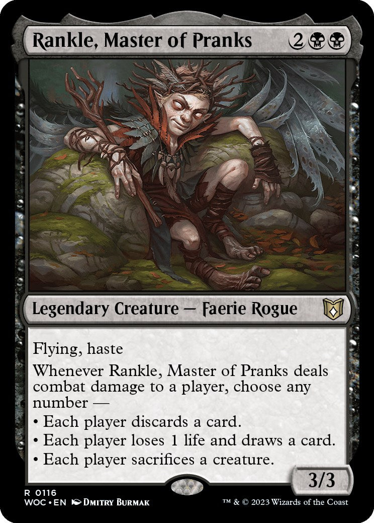 Rankle, Master of Pranks [Wilds of Eldraine Commander] | Black Swamp Games