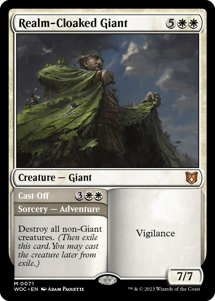 Realm-Cloaked Giant // Cast Off [Wilds of Eldraine Commander] | Black Swamp Games