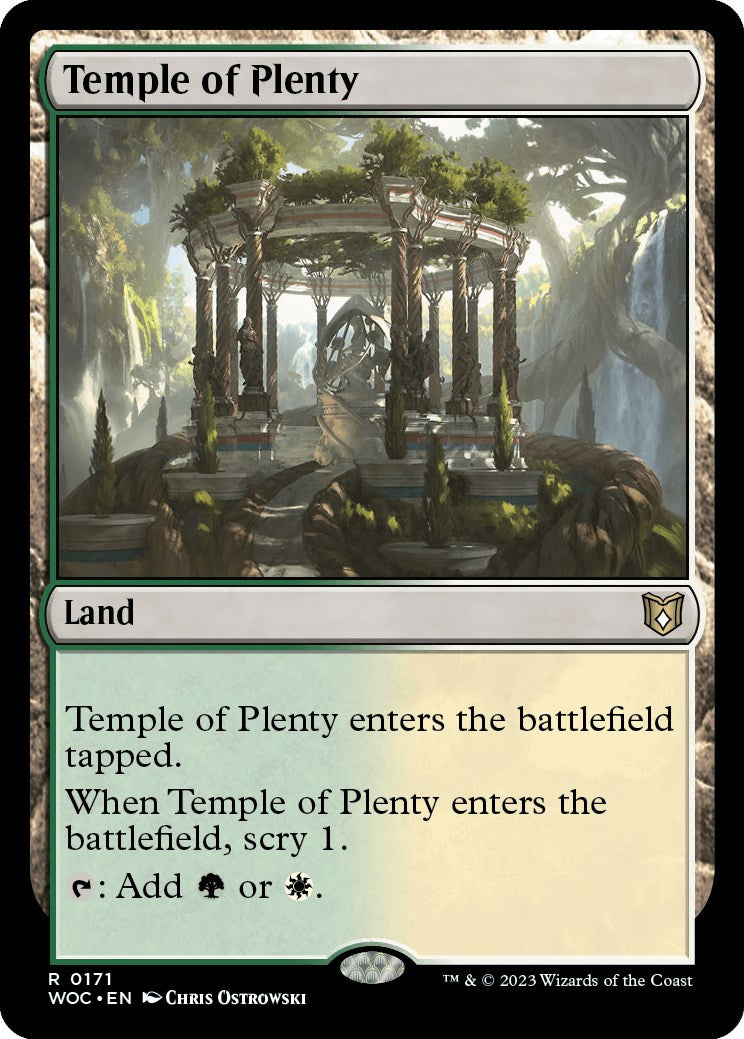 Temple of Plenty [Wilds of Eldraine Commander] | Black Swamp Games