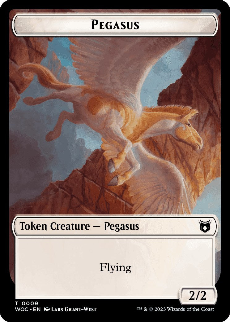 Pegasus // Saproling Double-Sided Token [Wilds of Eldraine Commander Tokens] | Black Swamp Games