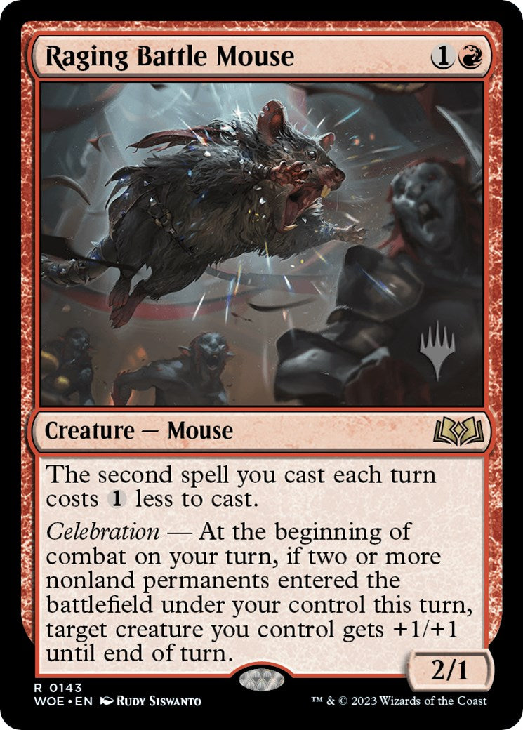 Raging Battle Mouse (Promo Pack) [Wilds of Eldraine Promos] | Black Swamp Games