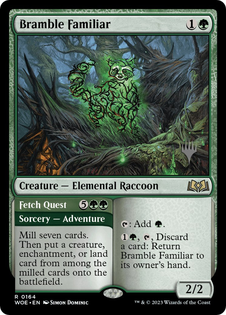 Bramble Familiar // Fetch Quest (Promo Pack) [Wilds of Eldraine Promos] | Black Swamp Games