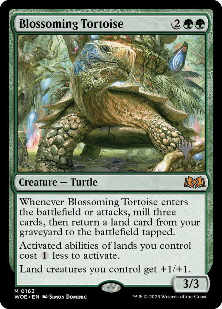 Blossoming Tortoise (Promo Pack) [Wilds of Eldraine Promos] | Black Swamp Games