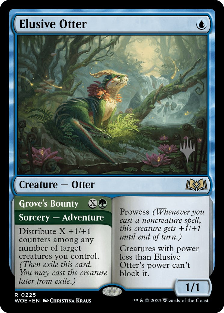 Elusive Otter // Grove's Bounty (Promo Pack) [Wilds of Eldraine Promos] | Black Swamp Games