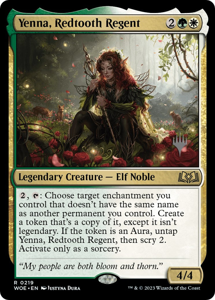 Yenna, Redtooth Regent (Promo Pack) [Wilds of Eldraine Promos] | Black Swamp Games