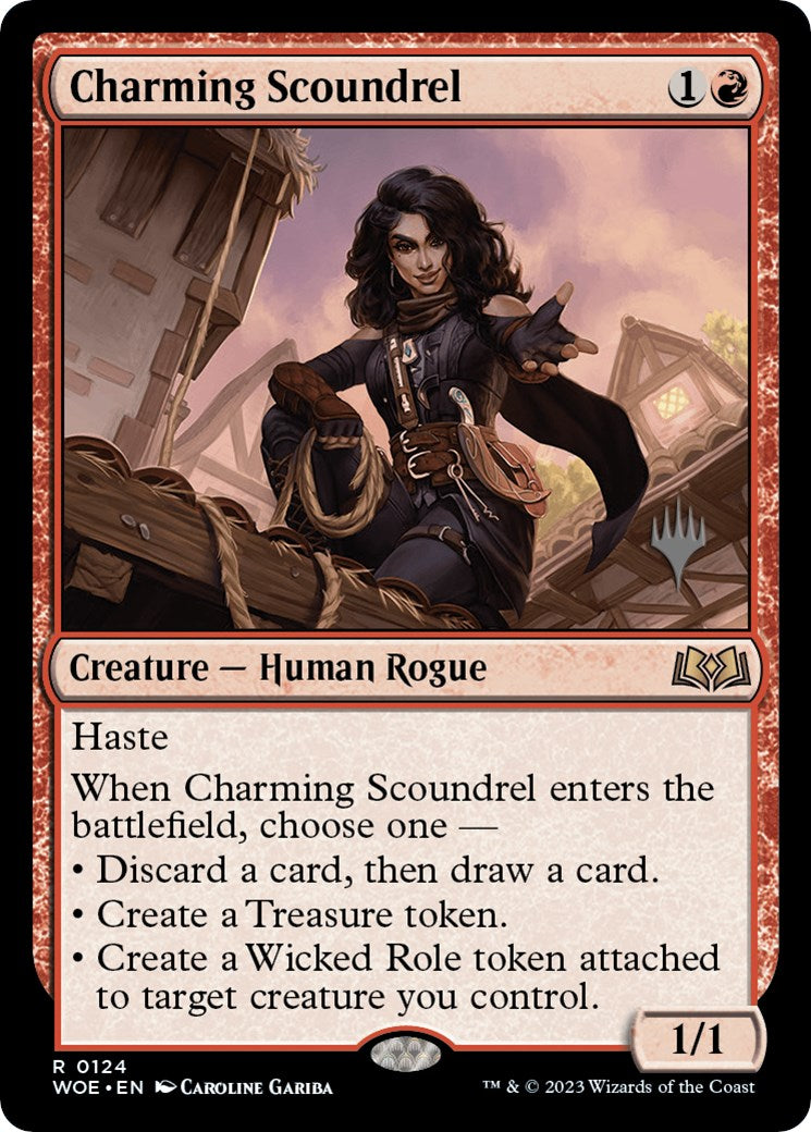 Charming Scoundrel (Promo Pack) [Wilds of Eldraine Promos] | Black Swamp Games