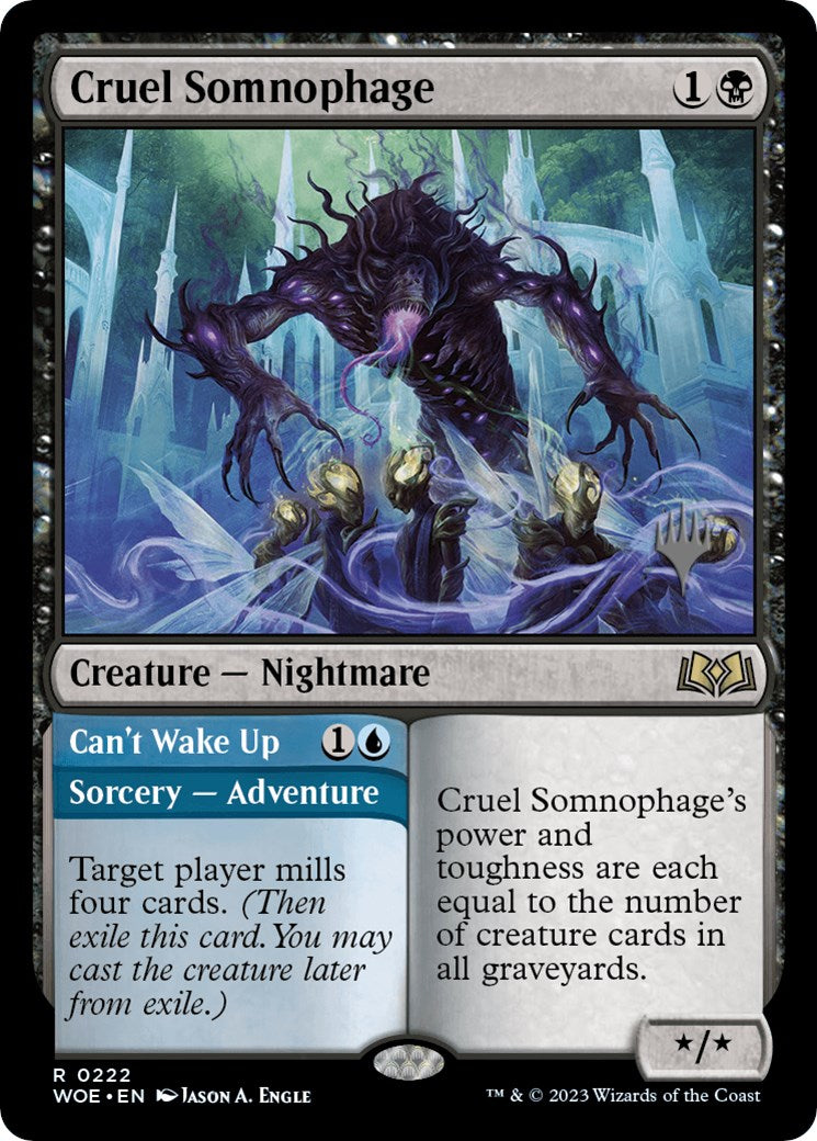 Cruel Somnophage // Can't Wake Up (Promo Pack) [Wilds of Eldraine Promos] | Black Swamp Games