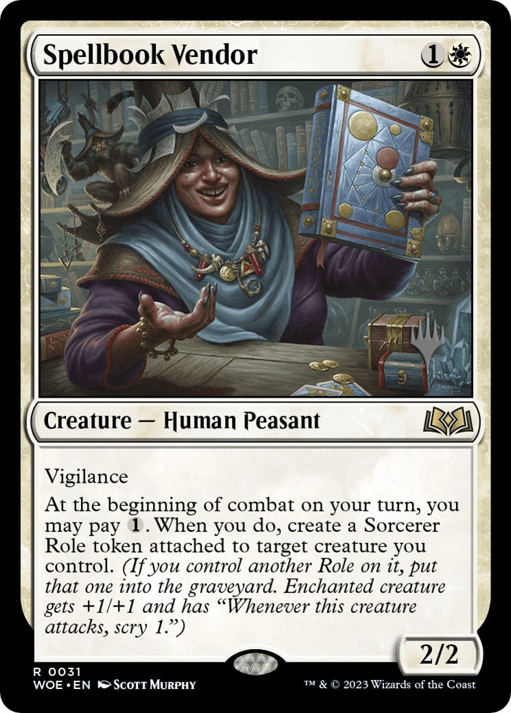 Spellbook Vendor (Promo Pack) [Wilds of Eldraine Promos] | Black Swamp Games