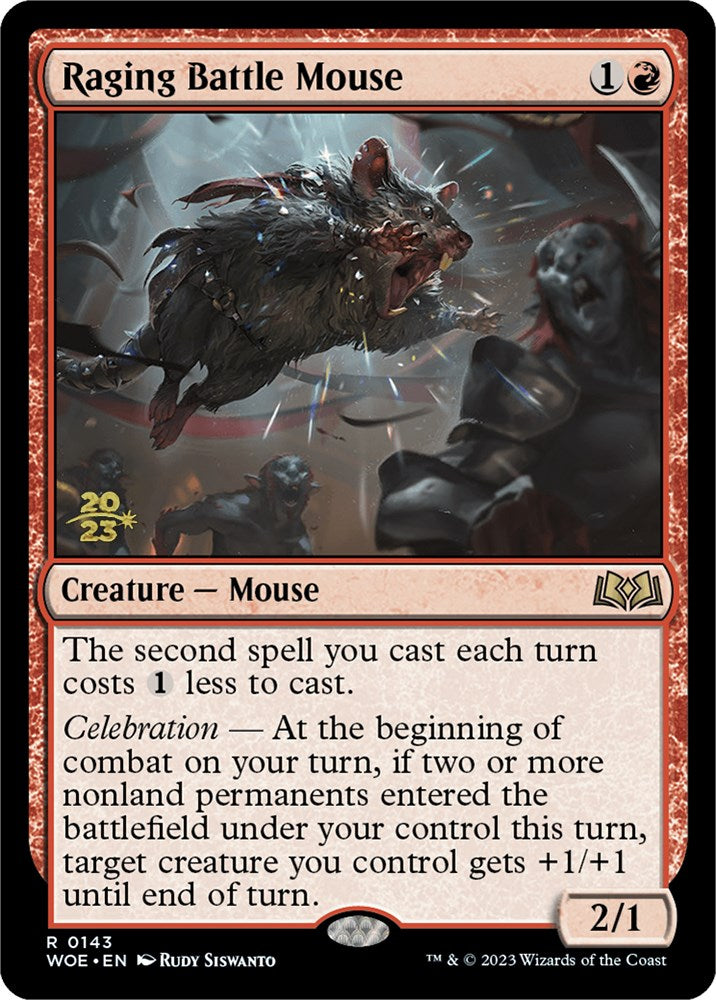 Raging Battle Mouse [Wilds of Eldraine Prerelease Promos] | Black Swamp Games