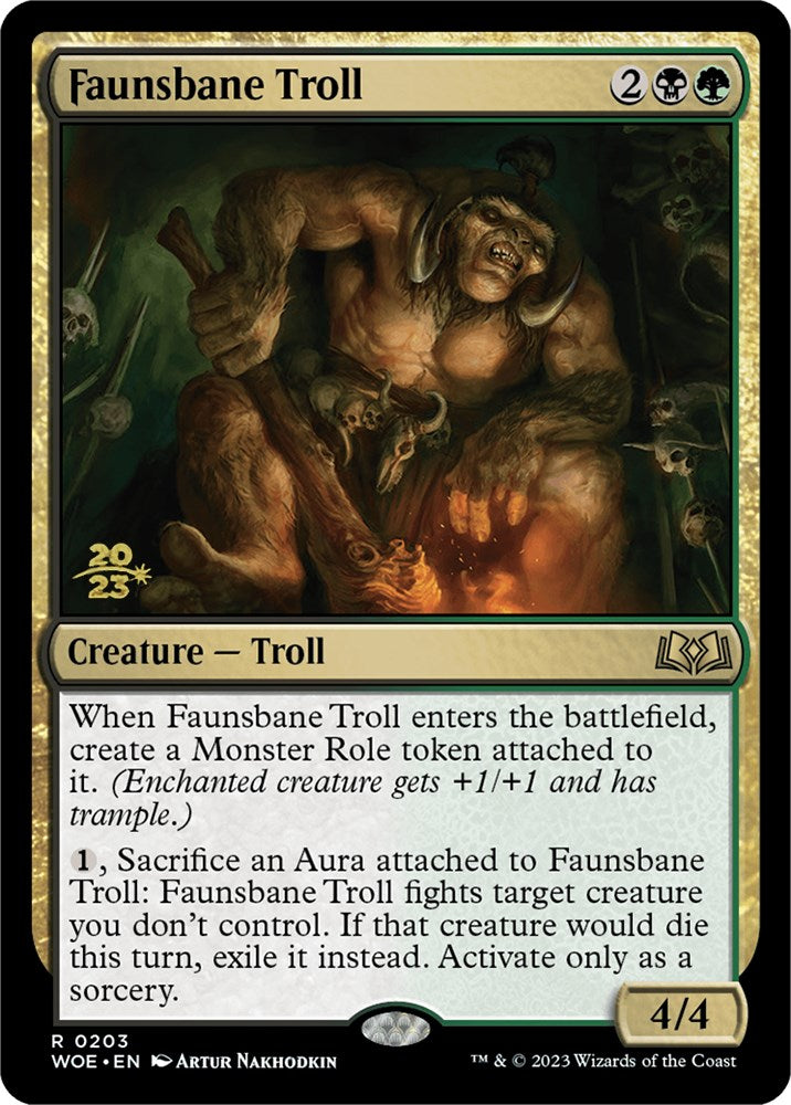 Faunsbane Troll [Wilds of Eldraine Prerelease Promos] | Black Swamp Games