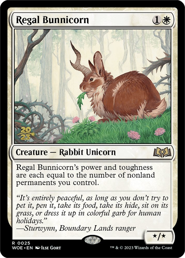 Regal Bunnicorn [Wilds of Eldraine Prerelease Promos] | Black Swamp Games