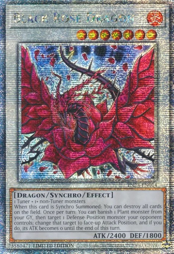 Black Rose Dragon [TN23-EN014] Quarter Century Secret Rare | Black Swamp Games
