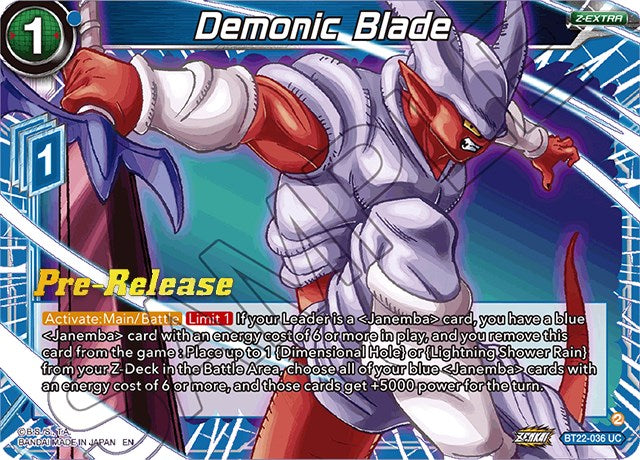 Demonic Blade (BT22-036) [Critical Blow Prerelease Promos] | Black Swamp Games