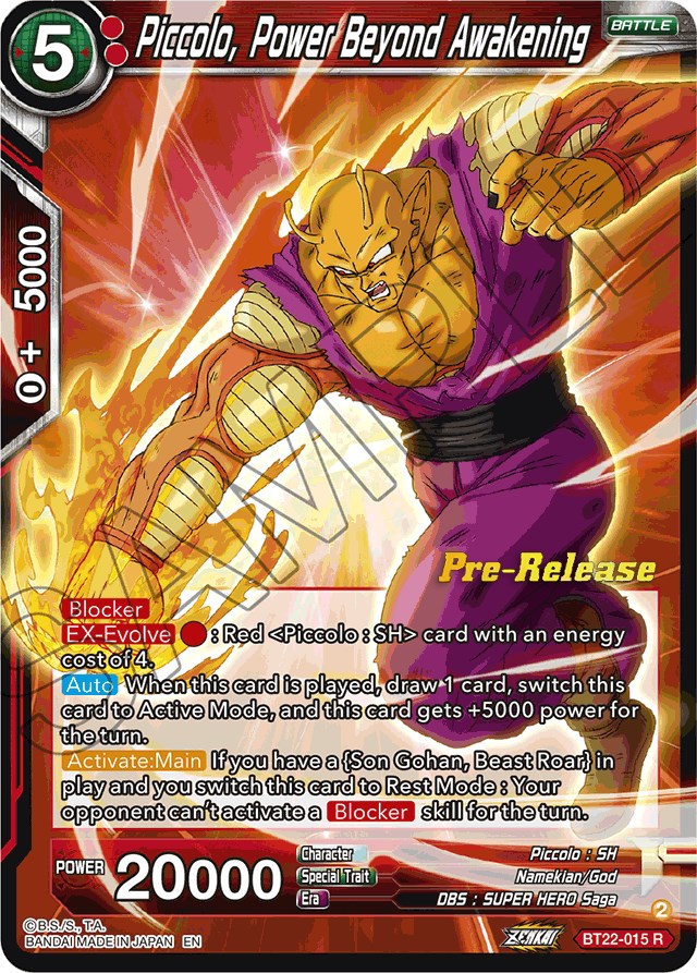 Piccolo, Power Beyond Awakening (BT22-015) [Critical Blow Prerelease Promos] | Black Swamp Games