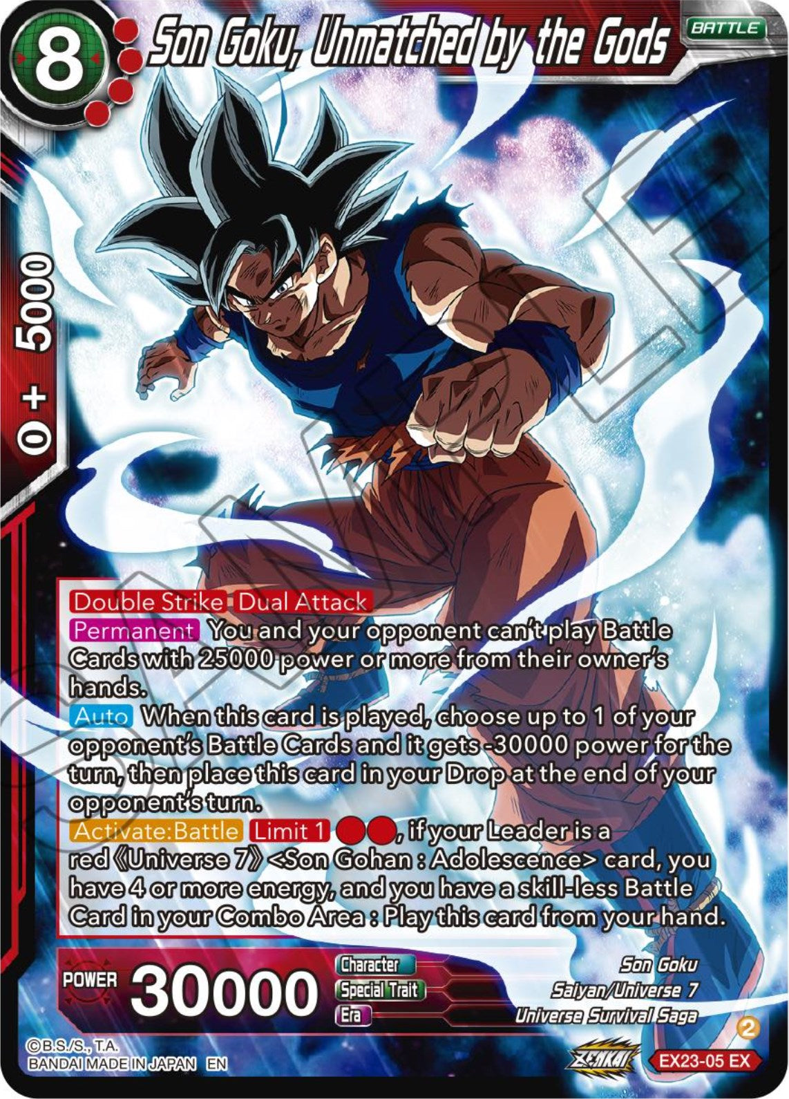 Son Goku, Unmatched by the Gods (EX23-05) [Premium Anniversary Box 2023] | Black Swamp Games