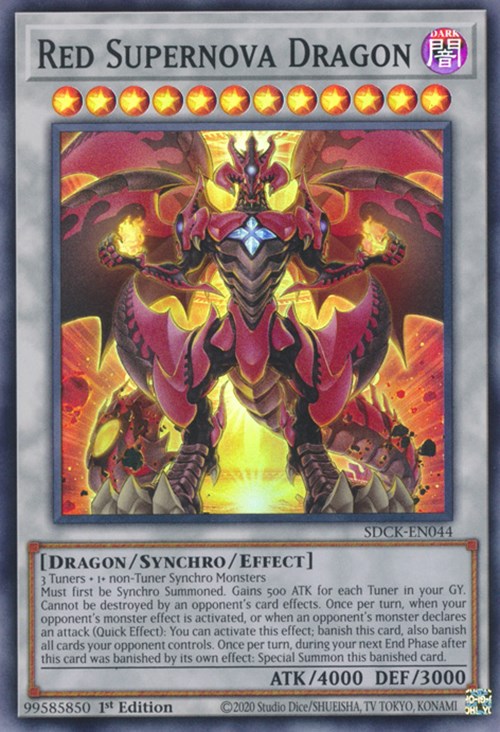 Red Supernova Dragon [SDCK-EN044] Super Rare | Black Swamp Games