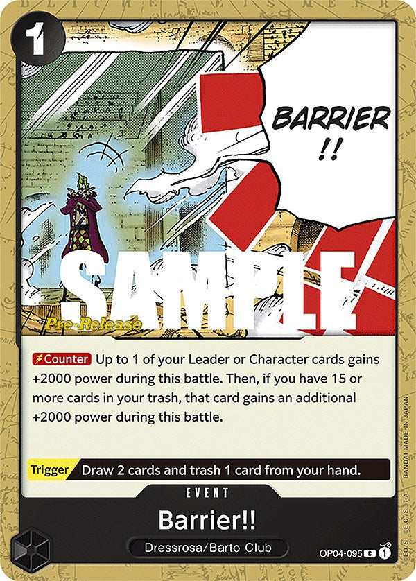 Barrier!! [Kingdoms of Intrigue Pre-Release Cards] | Black Swamp Games