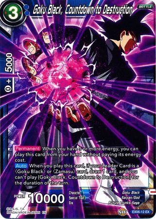Goku Black, Countdown to Destruction [EX06-12] | Black Swamp Games