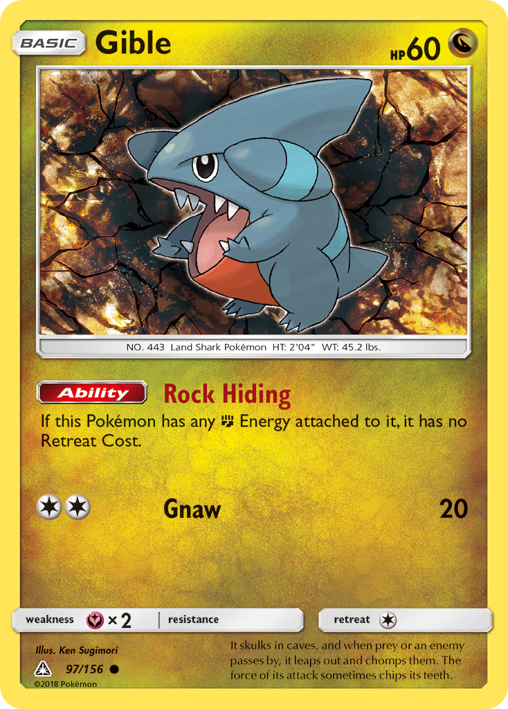 Gible (97/156) [Sun & Moon: Ultra Prism] | Black Swamp Games