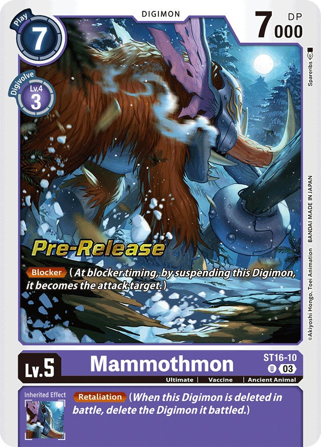 Mammothmon [ST16-10] [Starter Deck: Wolf of Friendship Pre-Release Cards] | Black Swamp Games