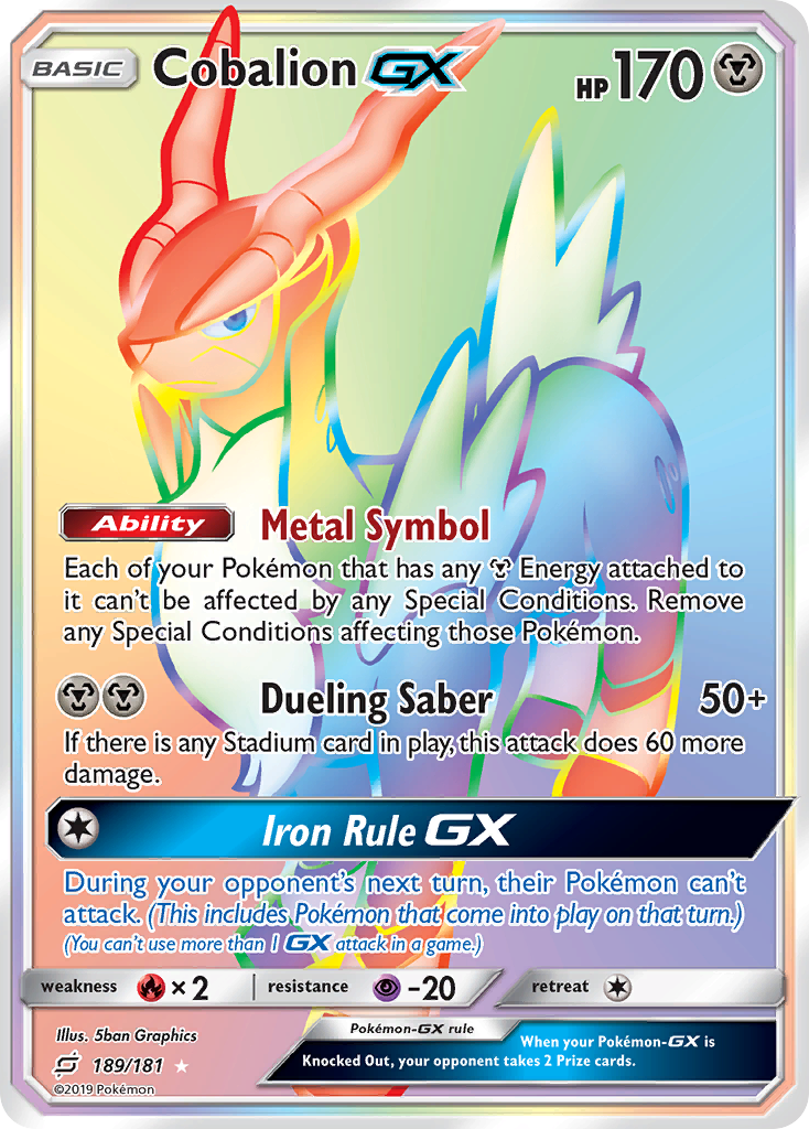 Cobalion GX (189/181) [Sun & Moon: Team Up] | Black Swamp Games