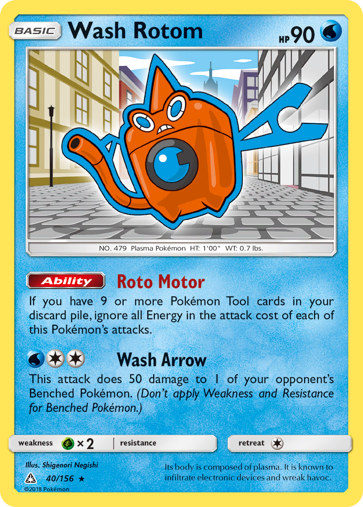 Wash Rotom (40/156) [Sun & Moon: Ultra Prism] | Black Swamp Games