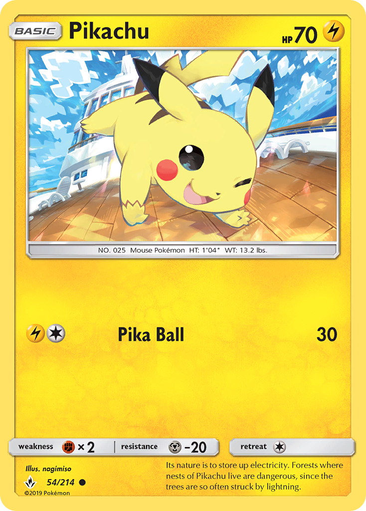 Pikachu (54/214) [Sun & Moon: Unbroken Bonds] | Black Swamp Games