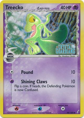 Treecko (68/100) (Delta Species) (Stamped) [EX: Crystal Guardians] | Black Swamp Games