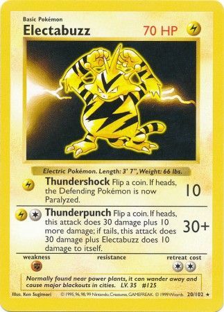 Electabuzz (20/102) [Base Set Shadowless Unlimited] | Black Swamp Games