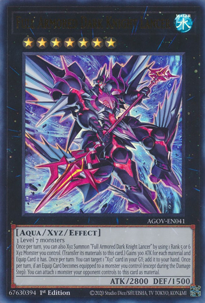 Full Armored Dark Knight Lancer [AGOV-EN041] Ultra Rare | Black Swamp Games