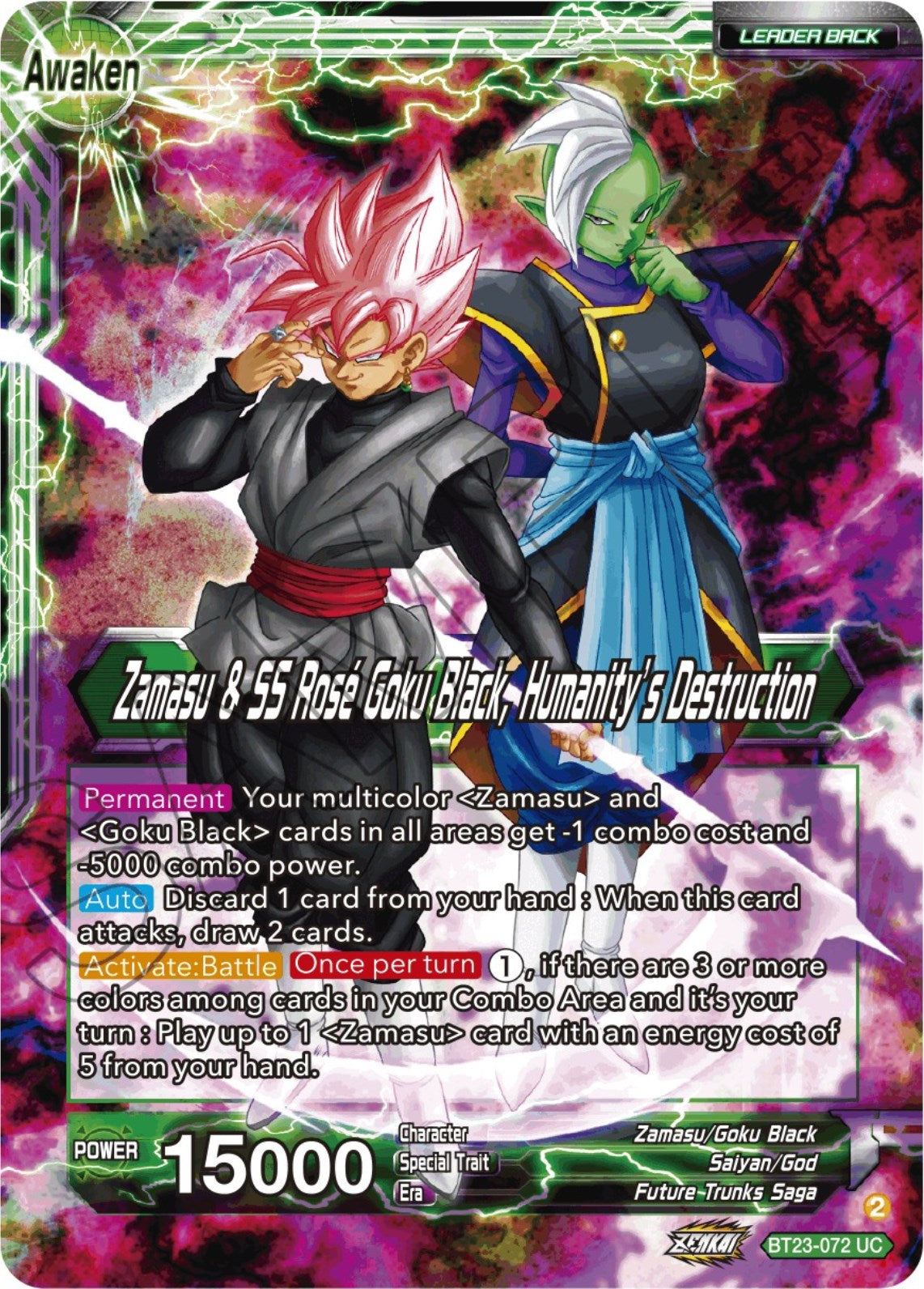 Zamasu & Goku Black // Zamasu & SS Rose Goku Black, Humanity's Destruc Black Swamp Games Zamasu & Goku Black // Zamasu & SS Rose Goku Black, Humanity's Destruc Black Swamp Games