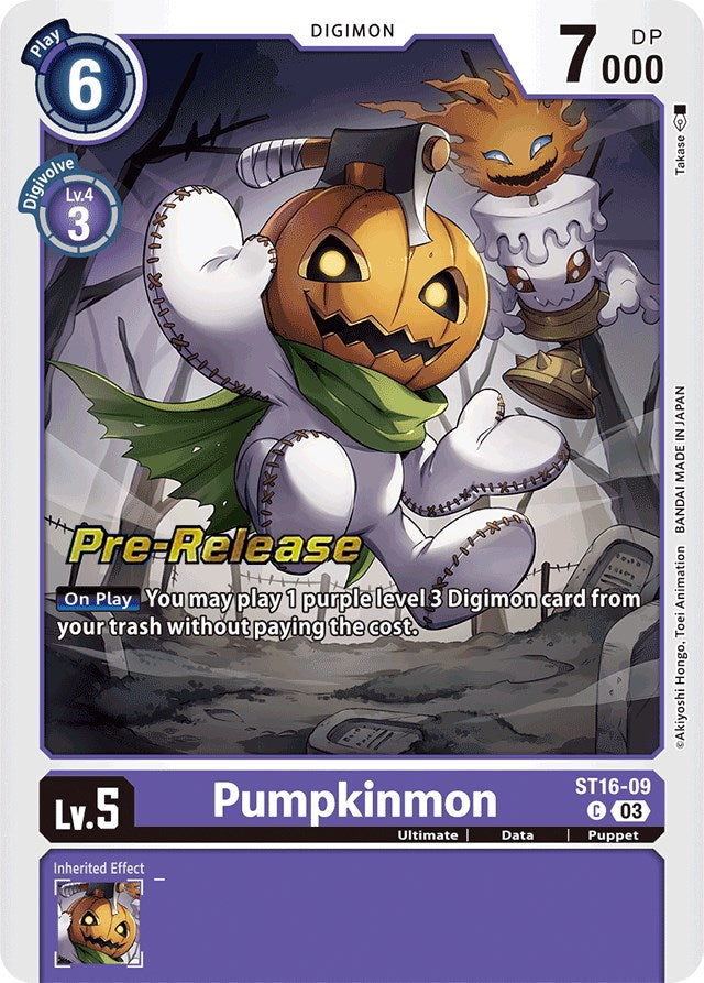 Pumpkinmon [ST16-09] [Starter Deck: Wolf of Friendship Pre-Release Cards] | Black Swamp Games